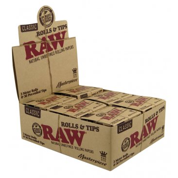 raw-masterpiece-classic-rolls-tips-3-meter-ks-rolls-30-vorgerollte-tips-1-box-12-packungen-1-ve