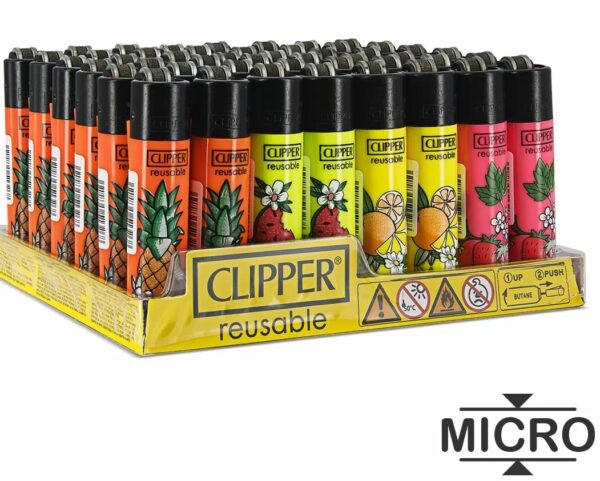 Briquet Clipper Fruit Micro box de 48
